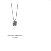 Halskette Giovanni Raspini Herr BLACK PANTHER in Silber Ematite 12377